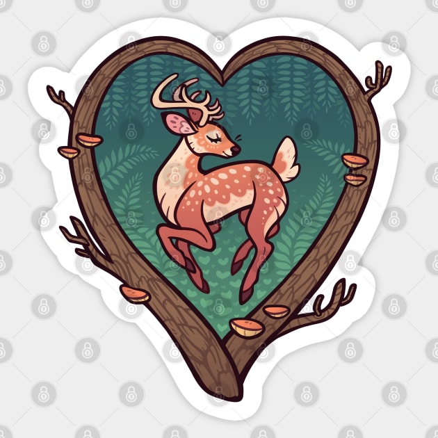 Heart of the Forest Sticker by DoomedDreamer